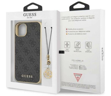 Guess 4G Charms Hard Case Apple iPhone 13 Mini (5.4") - Grijs Grijs