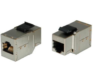 Roline RJ-45 Keystone Modular Coupler, Cat.6, shielded silver