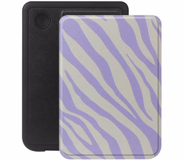 Selencia Vivid Bookcase voor Kobo Clara Colour / Clara BW, Zebra Light Lilac