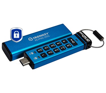 Kingston IronKey Keypad 200C 512GB Blauw
