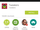 Screenshot Play Store met material design