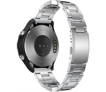 qMust Metalen armband voor Huawei Watch 2 Classic Zilver