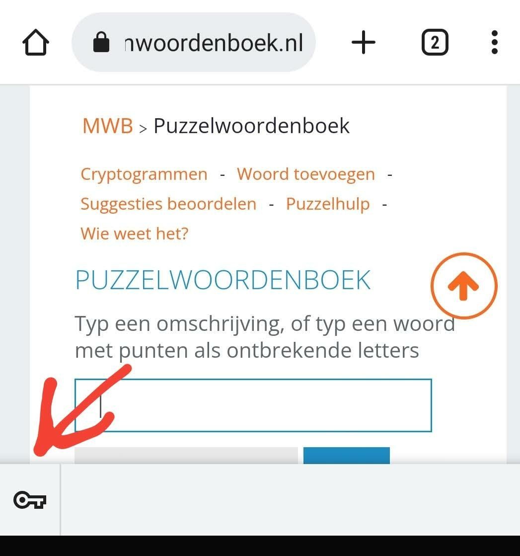 Vreemde werkbalk met sleuteltje in Chrome (Android) - Client software  algemeen - GoT
