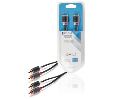Konig 2 x RCA male/2 x RCA male, 2 m
