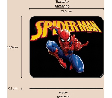 ERT GROUP Origineel en officieel gelicentieerd door Marvel antislip muismat, patroon Spider Man 022, antislip computermuismat, rechthoek 220mm x 180mm