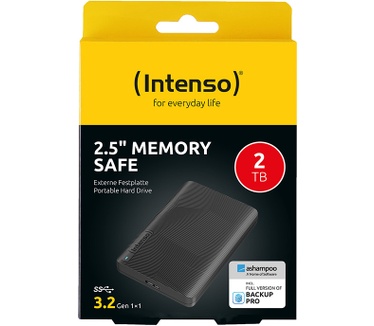 Intenso Memory Safe externe harde schijf 2 TB, zwart