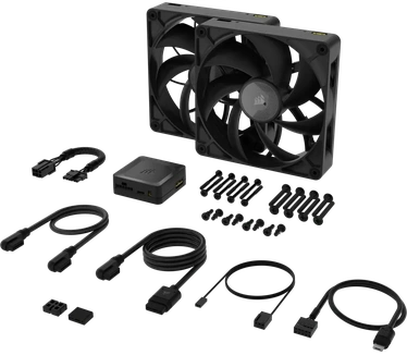 Corsair iCUE LINK RX140 MAX, Dual Pack met System Hub, 140mm, 140mm