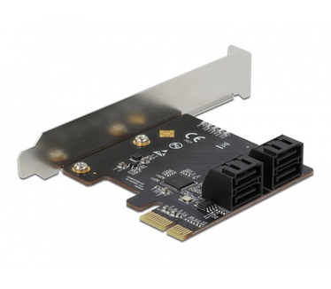 Delock 4 port SATA PCI Express x1 Card - Low Profile Form Factor