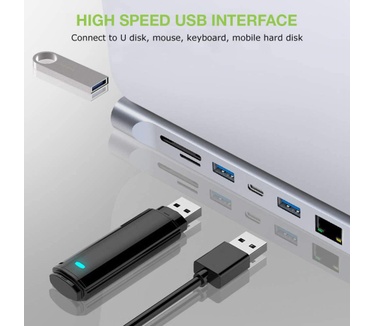 Techly IUSB31C-DOCK12DPHD