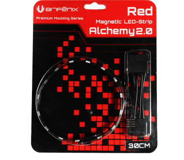 BitFenix Alchemy 2.0 Magnetic LED Strips 12cm Rood