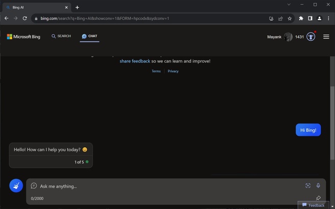 Bing Chat Chrome