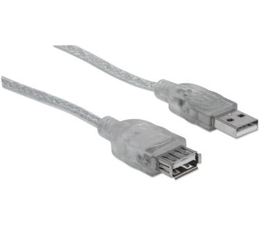 Manhattan Hi-Speed USB 2.0 Transparant, Zilver