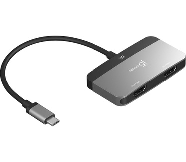 j5create JCA465-N 8K USB-C® naar Dual HDMI™-beeldschermadapter
