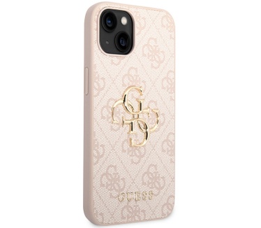 Guess 4G Metal Logo Back Case - Apple iPhone 14 (6.1") - Roze Roze