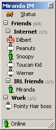 Miranda IM screenshot