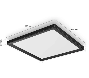 Philips Hue Tento Vierkant | White and Color Ambiance | Middel Zwart