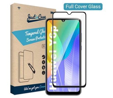 Just in Case Full Cover Tempered Glass Huawei Y6p Zwart