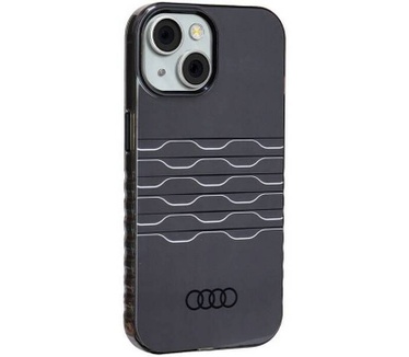 Audi IML Grille Back Case - Apple iPhone 15 (6.1") - Zwart Zwart