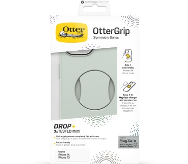 Otterbox OtterBox OtterGrip Symmetry hoes voor iPhone 14/iPhone 13 voor MagSafe, valbestendig, beschermhoes met ingebouwde grip, 3x getest volgens militaire standaard, antimicrobiële bescherming, Chill Out