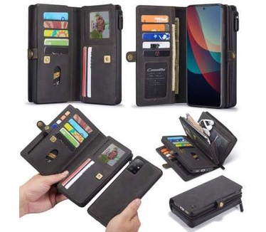 Caseme Samsung Galaxy A51 Luxe Multi Portemonnee Hoesje Zwart