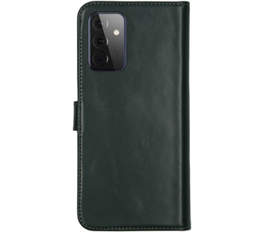 Selencia Echt Lederen Bookcase Samsung Galaxy A72 - Groen