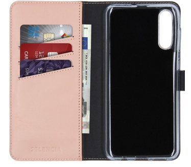 Selencia Echt Lederen Bookcase Samsung Galaxy A50 / A30s - Roze