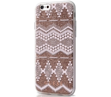 Guess TPU Case 3D Effect Tribal Taupe voor Apple iPhone 6(S) 4,7"