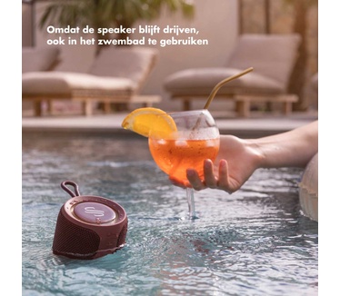 Selencia AquaPlay Bluetooth Speaker - Draadloze speaker - Waterproof - Bordeaux
