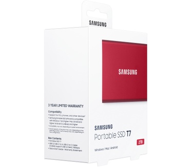 Samsung Portable SSD T7 2TB Rood