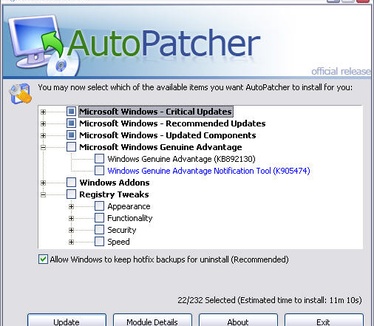AutoPatcher XP - August 2006 screenshot