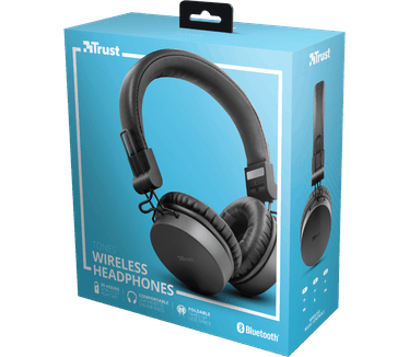 Trust Tones Bluetooth Wireless Headphones (Zwart)
