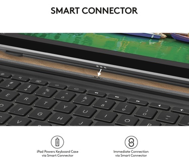 Logitech Slim Combo voor 10,5" iPad Pro, Azerty FR Zwart