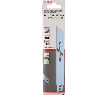 Bosch S 922 AF Flexible for Metal reciprozaagbladen