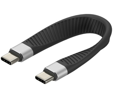 Techly ICOC-USBC-FL-U4 Zwart