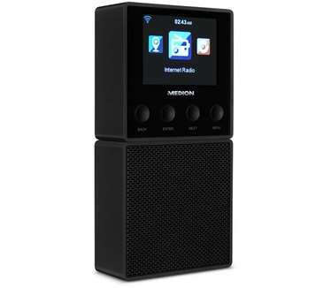 Medion LIFE ® E85032 Stekker Internet Radio & Bluetooth Speaker (zwart)