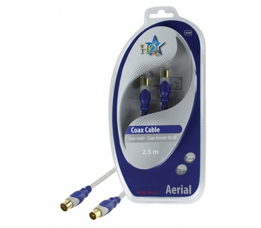 HQ Products Coax(m)/Coax(f), 2.5m