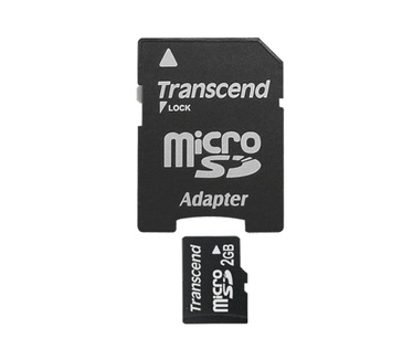 Transcend 2GB microSD Card with 2 Adapters