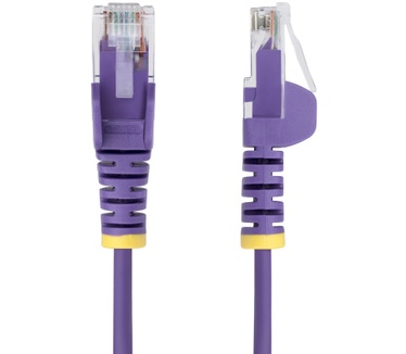 Startech.com 2m Dunne CAT6 Ethernet Kabel, Paars, Snagless, 100W PoE, UTP, LSZH, 28AWG Pure Koperdraad, Slim RJ45 Netwerk Patchkabel met Trekontlasting, Fluke Getest