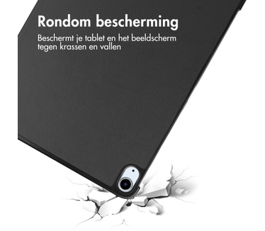 Accezz Trifold Bookcase iPad Air 13 inch (2024) M2 - Zwart