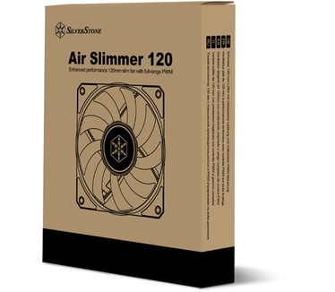 Silverstone Technology Air Slimmer 120, verbeterde prestaties 120 mm slanke ventilator met full-range PWM, SST-AS120, 120mm