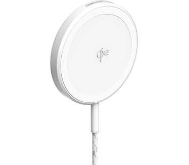 Unisynk Magnetic Wireless Charger Qi2,15W, White 2m