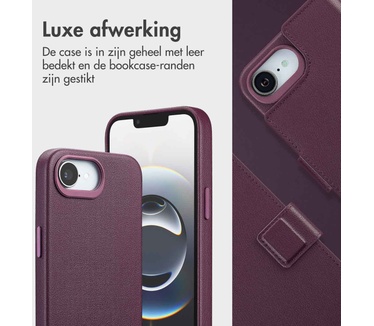 Accezz Leather Bookcase 2-in-1 met MagSafe