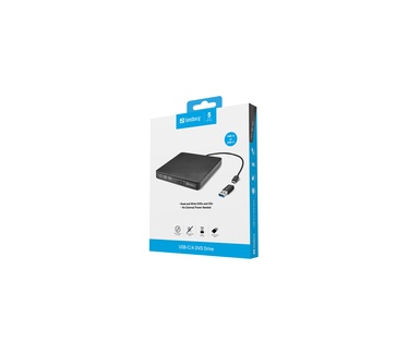 Sandberg USB-C/A DVD Burner - CD-RW - USB-C - Zwart Zwart