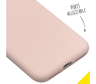 Accezz Liquid Silicone Backcover iPhone SE (2022 / 2020) / 8 / 7 - Roze