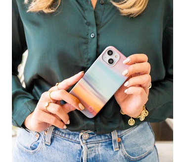 Selencia Aurora Fashion Backcover iPhone 14 - Duurzaam hoesje - 100% gerecycled - Sky Sunset Multicolor