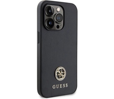Guess Metal Logo Back Case - Apple iPhone 13 Pro (6.1") - Zwart Zwart