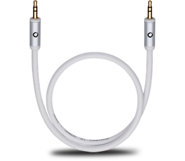 Oehlbach 60016 i-Connect Audio Kabel (3,5mm auf 3,5mm vergoldet Klinkenstecker, 5m) weiÃŸ