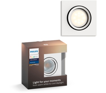 Philips Hue Milliskin Inbouwspot Wit Vierkant (excl DIM Switch)
