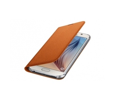 Samsung Flip Wallet Galaxy S6 - EF-WG920BO - Orange (Fabric)