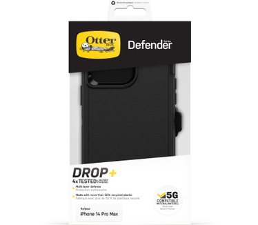 Otterbox OtterBox Defender Case voor iPhone 14 Pro Max, Schokbestendig, Valbestendig, Ultra-robuust, Beschermhoes, 4x Getest volgens Militaire Standaard, Zwart